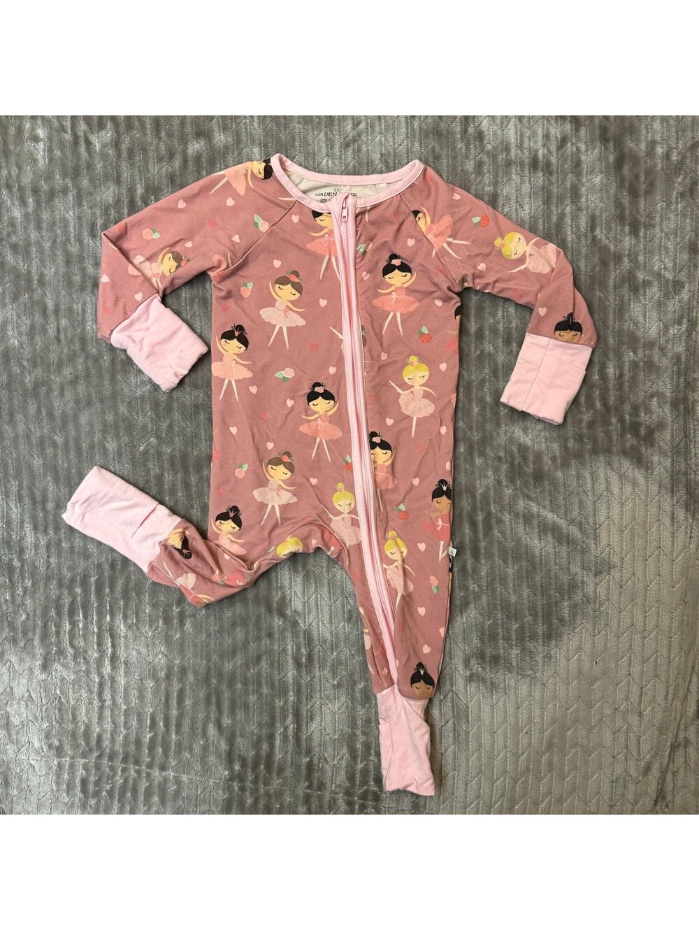 Caden Lane Pink Ballerina Zippy